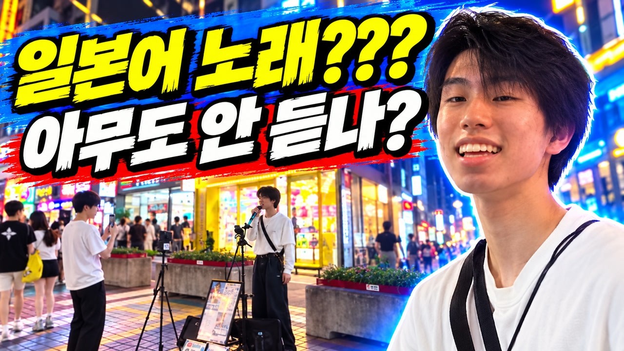 서울 한복판에서 일본어로 노래한 청년, 시작 전부터 예상이 빗나갔다 영상 썸네일